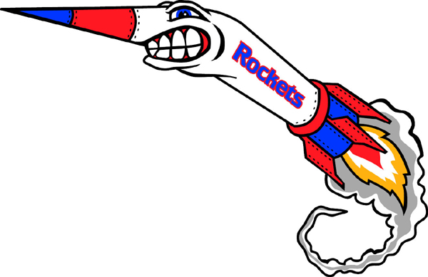 Rockets team mascot color vinyl sports decal. Make it personally your own. Rocket 1